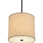 2nd Ave Lighting Cilindro 12" Beige Textrene Pendant in Timeless Bronze