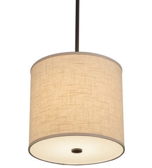 2nd Ave Lighting Cilindro 12" Beige Textrene Pendant in Timeless Bronze