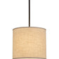 2nd Ave Lighting Cilindro 12" Beige Textrene Pendant in Timeless Bronze