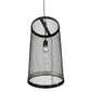 2nd Ave Lighting Cilindro 12" Cage Pendant With Matte Clear Finish