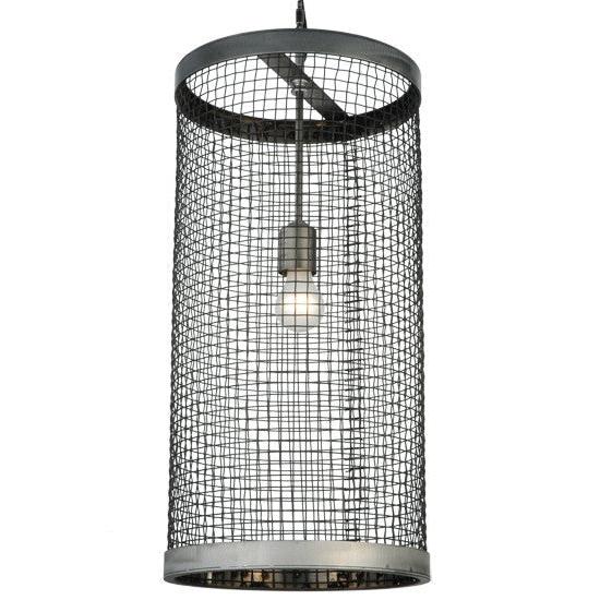 2nd Ave Lighting Cilindro 12" Cage Pendant With Matte Clear Finish