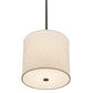 2nd Ave Lighting Cilindro 12" Textrene Pendant With Timeless Bronze Finish