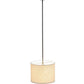 2nd Ave Lighting Cilindro 14" Beige Textrene Pendant in Timeless Bronze