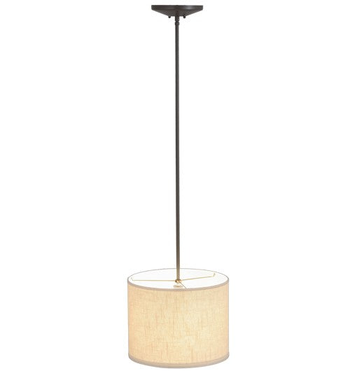 2nd Ave Lighting Cilindro 14" Beige Textrene Pendant in Timeless Bronze