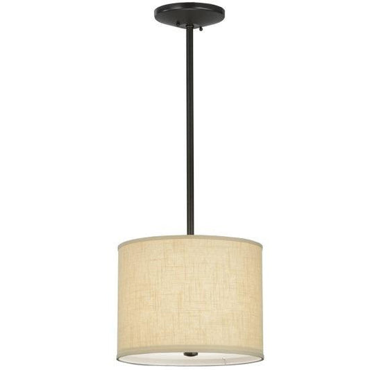 2nd Ave Lighting Cilindro 14" Beige Textrene Pendant in Timeless Bronze