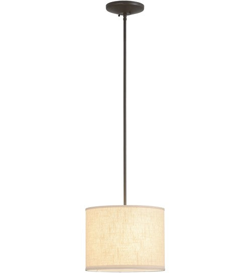 2nd Ave Lighting Cilindro 14" Beige Textrene Pendant in Timeless Bronze