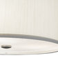 2nd Ave Lighting Cilindro 15" Wide Textrene Pendant in Nickel Finish
