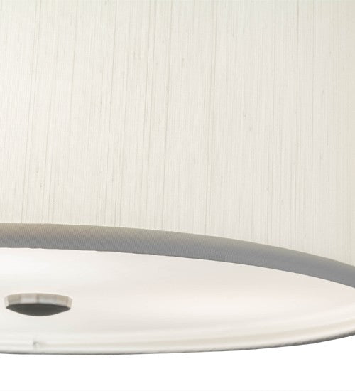 2nd Ave Lighting Cilindro 15" Wide Textrene Pendant in Nickel Finish