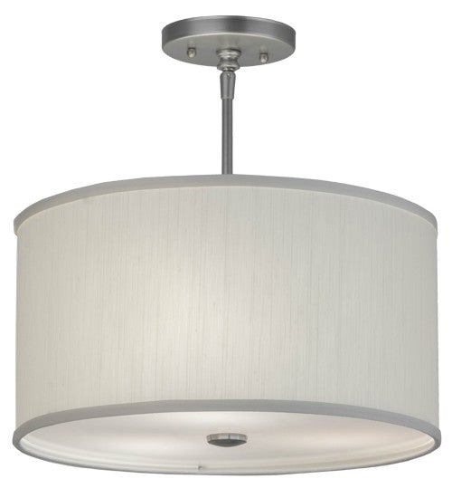 2nd Ave Lighting Cilindro 15" Wide Textrene Pendant in Nickel Finish