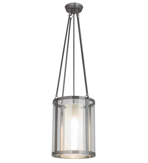 2nd Ave Lighting Cilindro 16" Wide Campbell Pendant With Steel Finish