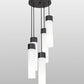 2nd Ave Lighting Cilindro 16" Wide Cascading Pendant in Solar Black Finish