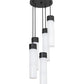 2nd Ave Lighting Cilindro 16" Wide Cascading Pendant in Solar Black Finish