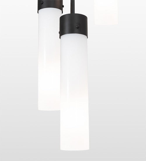2nd Ave Lighting Cilindro 16" Wide Cascading Pendant in Solar Black Finish