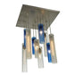 2nd Ave Lighting Cilindro 17" 10 LT Cascading Pendant in Nickel Finish