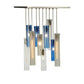 2nd Ave Lighting Cilindro 17" 10 LT Cascading Pendant in Nickel Finish