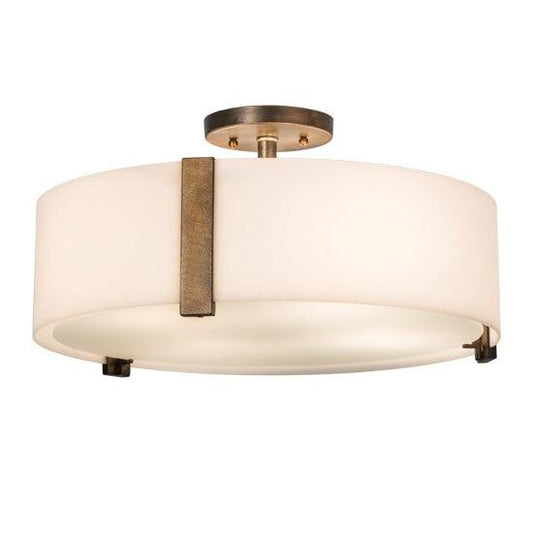 2nd Ave Lighting Cilindro 18" Bartel Flushmount in Antique Copper