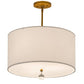 2nd Ave Lighting Cilindro 18" Textrene Pendant in Brass Finish