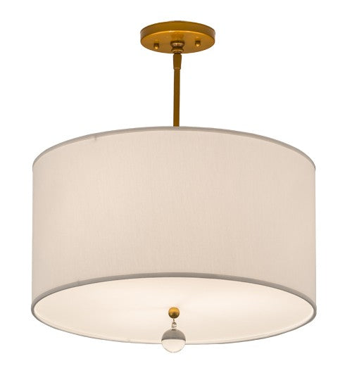 2nd Ave Lighting Cilindro 18" Textrene Pendant in Brass Finish