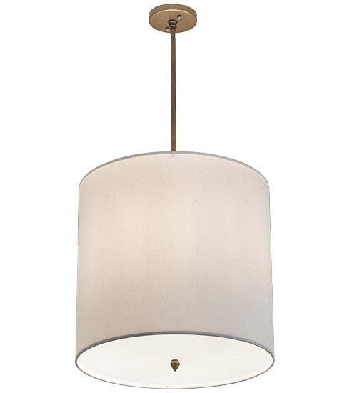 2nd Ave Lighting Cilindro 18" Textrene Pendant in Metallic Gold Finish