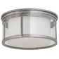 2nd Ave Lighting Cilindro 19" Campbell Flushmount With Steel Finish