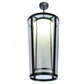 2nd Ave Lighting Cilindro 21" 1-Light Rainstone And Statuario Idalight Lens Color Timeless Bronze Tapered Semi-Flushmount Light