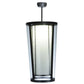 2nd Ave Lighting Cilindro 21" 1-Light Rainstone And Statuario Idalight Lens Color Timeless Bronze Tapered Semi-Flushmount Light