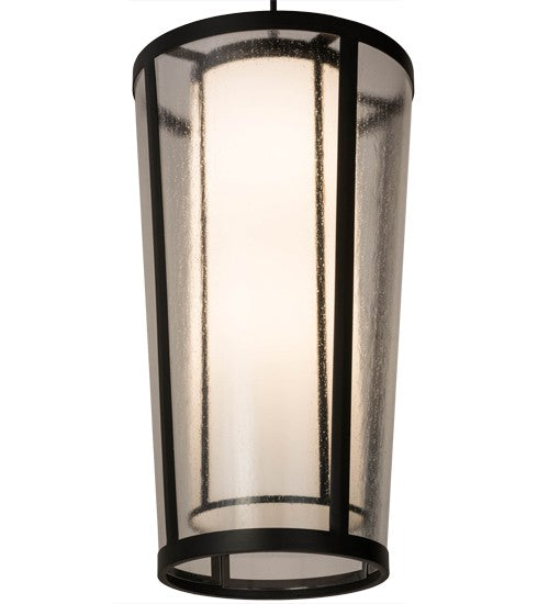 2nd Ave Lighting Cilindro 21" Tapered Pendant in Textured Black Finish