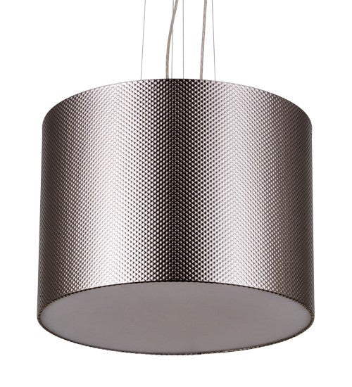 2nd Ave Lighting Cilindro 21.5" Metal-Tex Pendant in Brushed Stainless Steel Finish