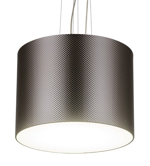 2nd Ave Lighting Cilindro 21.5" Metal-Tex Pendant in Brushed Stainless Steel Finish