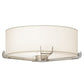 2nd Ave Lighting Cilindro 22" Structure Flushmount in Brushed Nickel Finish