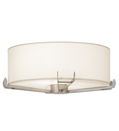 2nd Ave Lighting Cilindro 22" Structure Flushmount in Brushed Nickel Finish