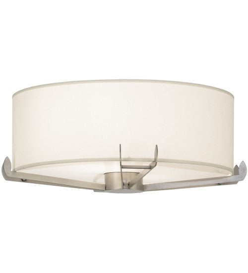 2nd Ave Lighting Cilindro 22" Structure Flushmount in Brushed Nickel Finish