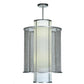 2nd Ave Lighting Cilindro 22" Weave-Tex Pendant in Nickel Finish