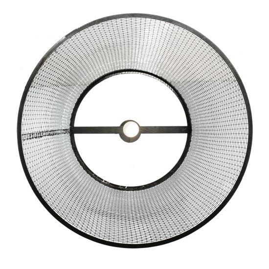 2nd Ave Lighting Cilindro 24" Cage Pendant With Steel Finish