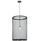 2nd Ave Lighting Cilindro 24" Cage Pendant With Steel Finish