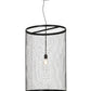 2nd Ave Lighting Cilindro 24" Cage Pendant in Satin Black