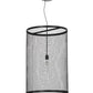 2nd Ave Lighting Cilindro 24" Cage Pendant in Satin Black