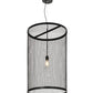 2nd Ave Lighting Cilindro 24" Cage Pendant in Satin Black