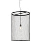 2nd Ave Lighting Cilindro 24" Cage Pendant in Satin Black
