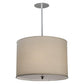 2nd Ave Lighting Cilindro 24" Cream Textrene Statuario Idalight Brushed Nickel Pendant Light