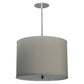 2nd Ave Lighting Cilindro 24" Cream Textrene Statuario Idalight Brushed Nickel Pendant Light