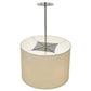 2nd Ave Lighting Cilindro 24" Cream Textrene Statuario Idalight Brushed Nickel Pendant Light