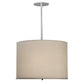 2nd Ave Lighting Cilindro 24" Cream Textrene Statuario Idalight Brushed Nickel Pendant Light