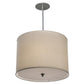 2nd Ave Lighting Cilindro 24" Cream Textrene Statuario Idalight Brushed Nickel Pendant Light