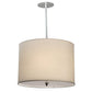2nd Ave Lighting Cilindro 24" Cream Textrene Statuario Idalight Brushed Nickel Pendant Light
