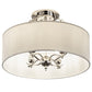 2nd Ave Lighting Cilindro 24" Eggshell Semi-Flushmount With Polished Nickel Finish