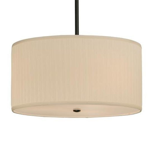 2nd Ave Lighting Cilindro 24" Pendant With Mushroom Pleated Textrene