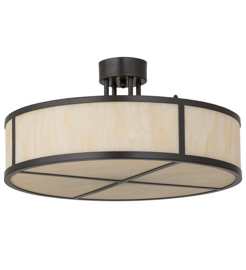 2nd Ave Lighting Cilindro 24" Semi-Flushmount in Timeless Bronze Finish