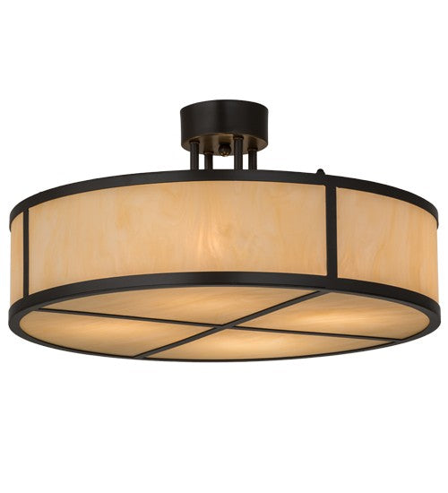 2nd Ave Lighting Cilindro 24" Semi-Flushmount in Timeless Bronze Finish