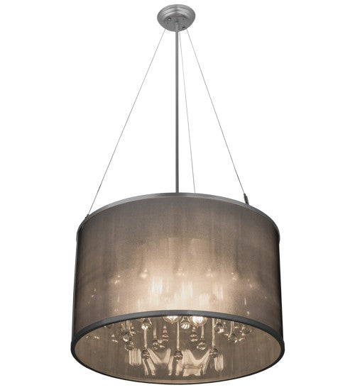 2nd Ave Lighting Cilindro 24" Shimmer Pendant in Extreme Chrome Finish